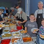 The volunteers eat well on preparation days